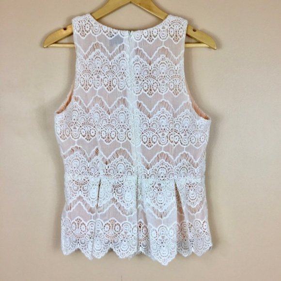 Anthropologie Greylin Lana Lace Peplum Top sz M - Picture 6 of 8